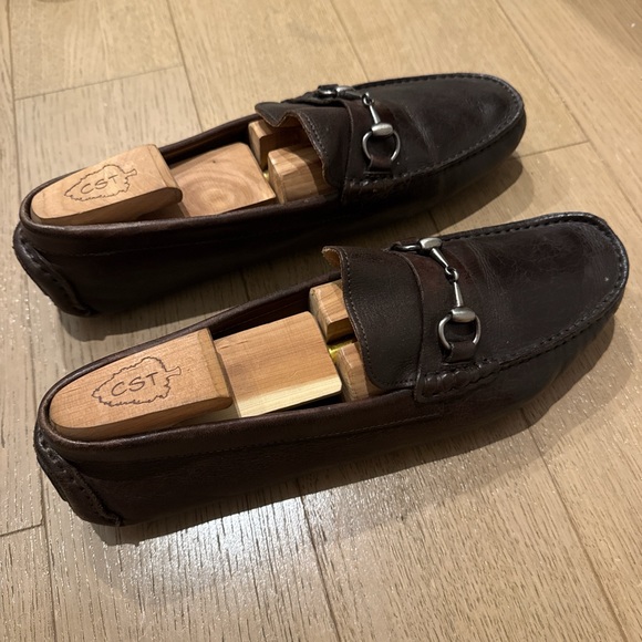 Men's Brown Leather Bit Driving Loafers - Picture 2 of 6